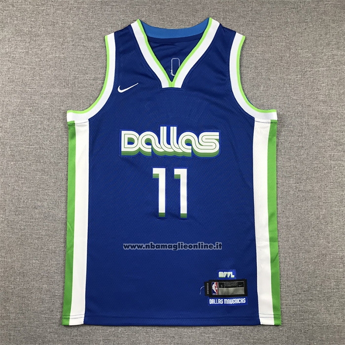 Maglia Bambino Dallas Mavericks Kyrie Irving #11 Citta 2022-23 Blu
